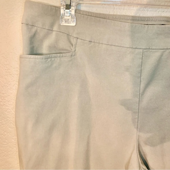 Beige Capris XL by George Rayon Nylon Spandex Stretch Flat Front Pockets - Picture 2 of 8